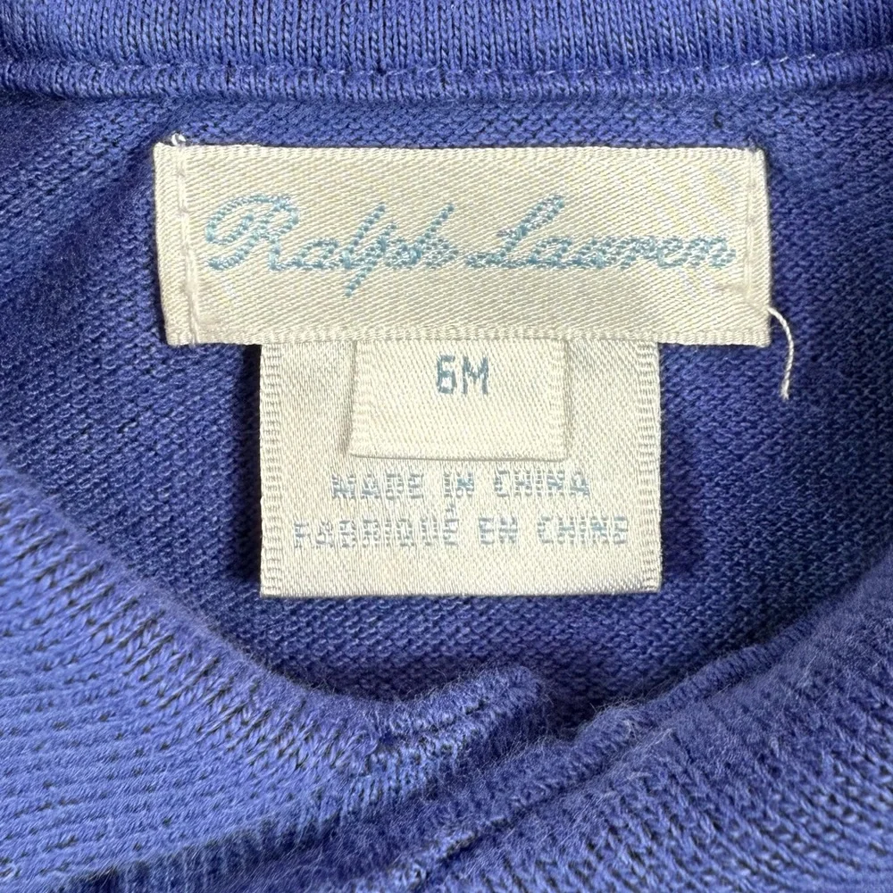 RALPH LAUREN Baby Boy Polo 6m Bright Cobalt Orange Pony‎ Preppy Classic Iconic